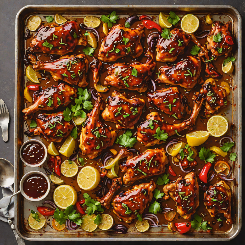 Sheet Pan Texas BBQ Chicken with Smoky Chili Glaze