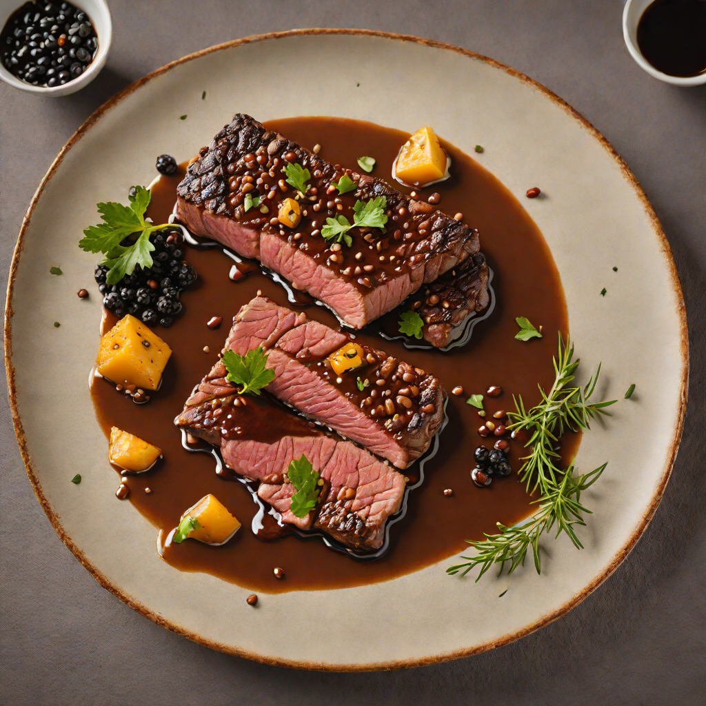 Pan-Seared Tibetan Yak Steak with Juniper Berry Sauce