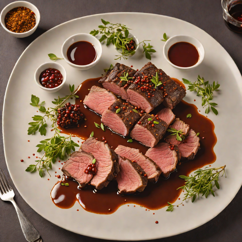 Slow-Roasted Kangaroo Rump with Wattleseed Rub and Pepperberry Jus