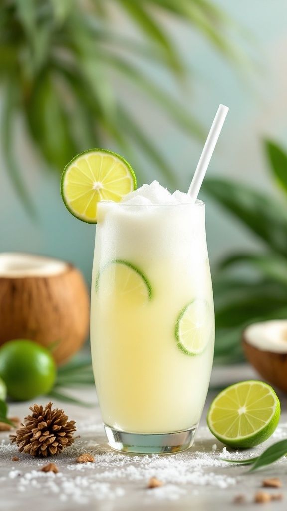Coconut-Lime Fizz with Caribbean Flair