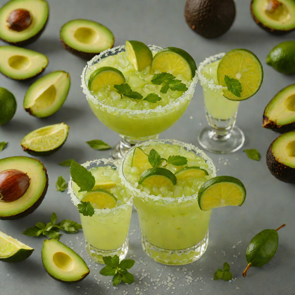 Avocado Lime Margarita with Tajín Rim