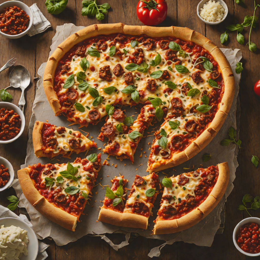 Deep-Dish Style Chicago Pizza with Spicy Italian Sausage