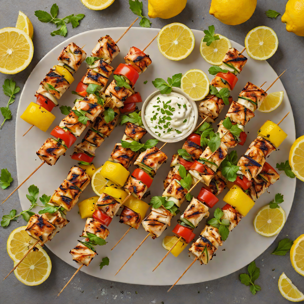 Grilled Lemon-Oregano Mediterranean Chicken Skewers