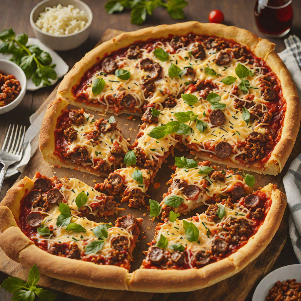 Chicago-Style Deep-Dish Pizza with Spiced Italian Sausage