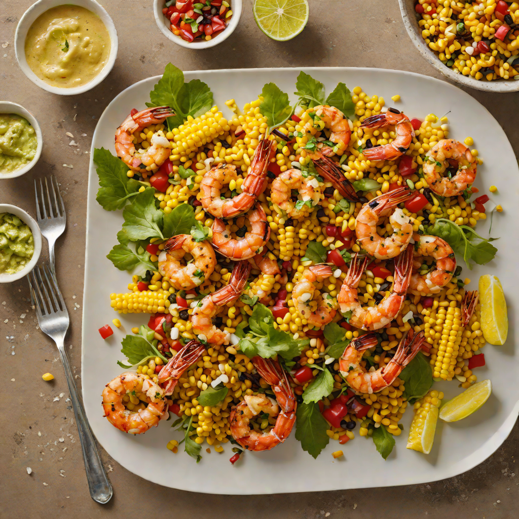 Grilled Cajun-Spiced Shrimp with Charred Corn Salad