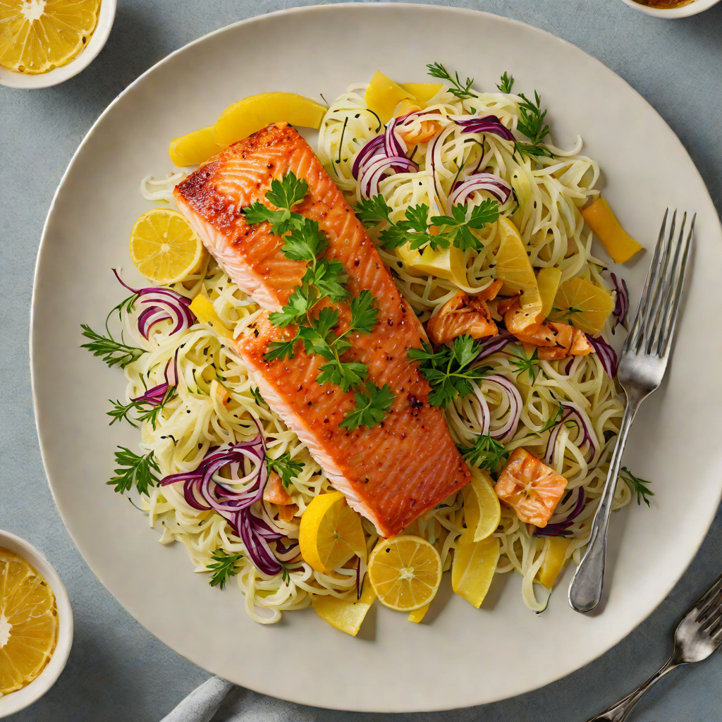 Citrus-Braised Salmon with Fennel and Cabbage