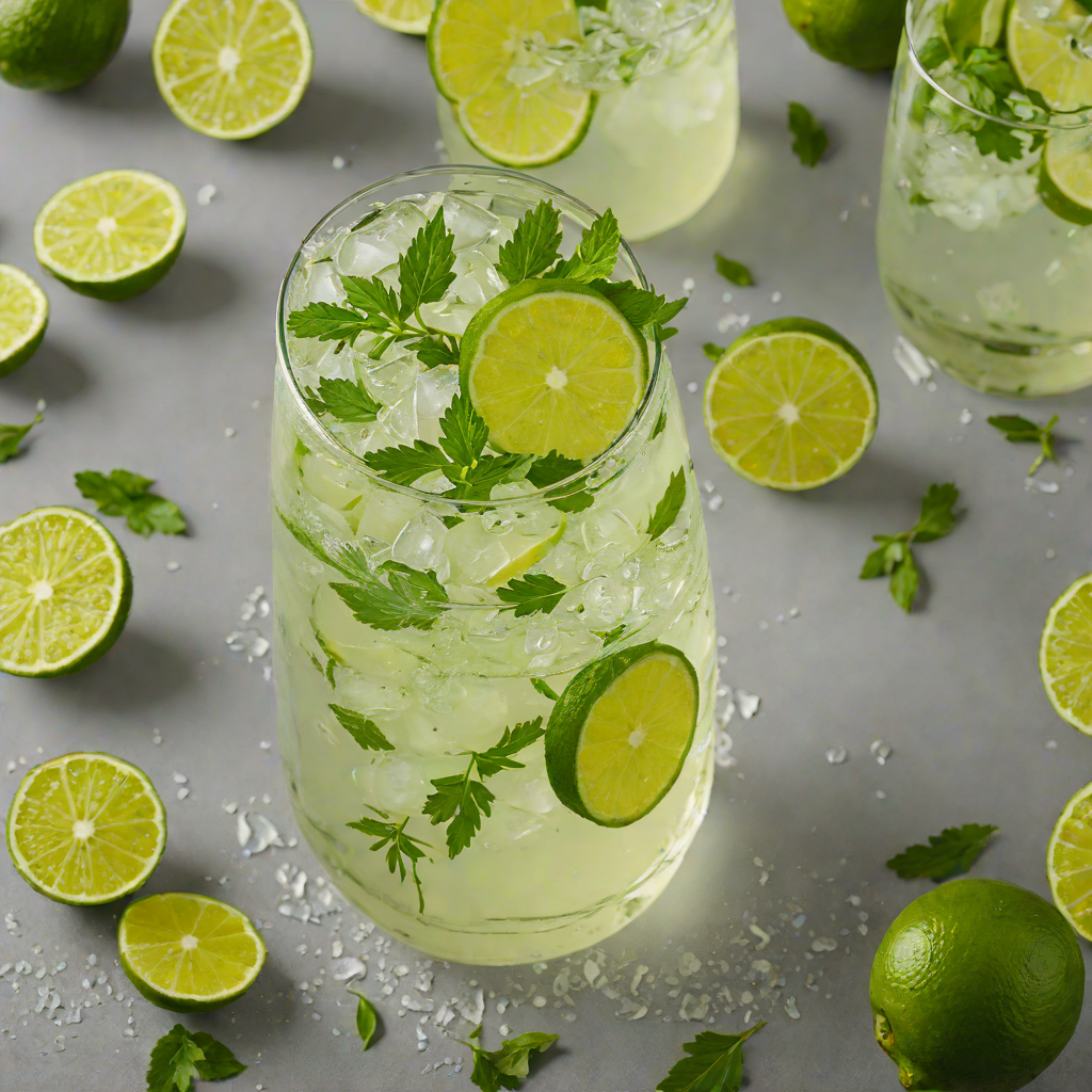 Herb-Infused Gin Fizz with Fresh Lime
