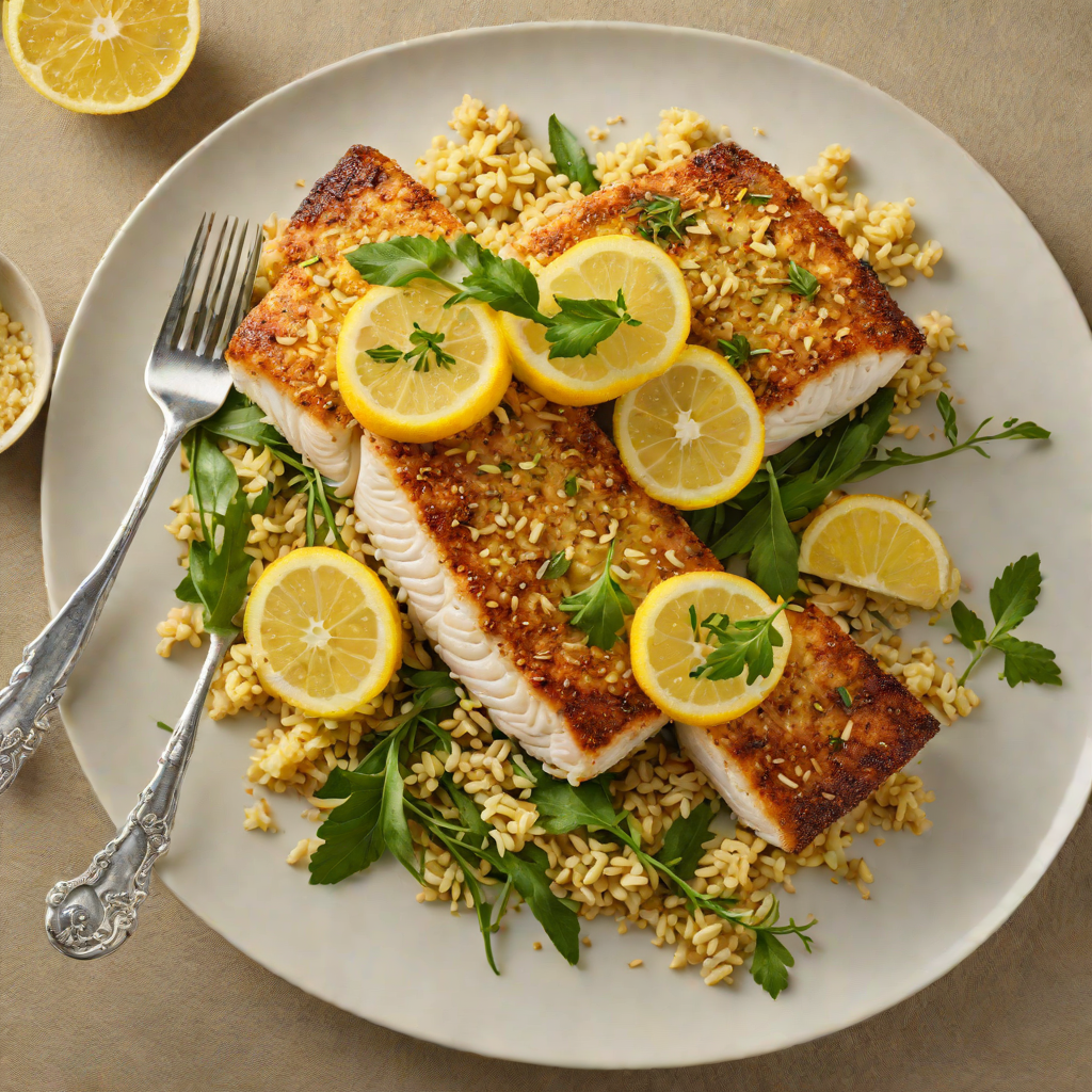 Roasted Macadamia-Crusted Barramundi with Lemon Butter