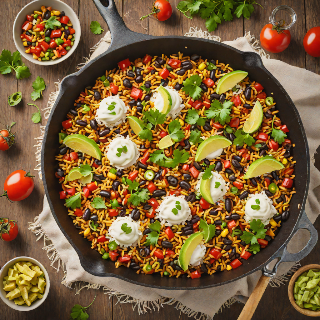 One-Pot Tex-Mex Black Bean and Rice Skillet