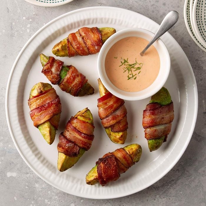 Crispy Bacon-Wrapped Avocado with Herb-Infused Cheese Crust