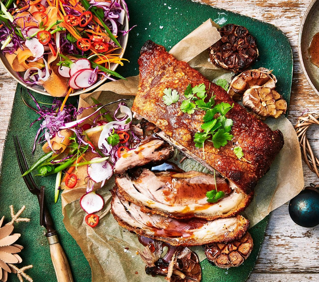 Miso-Glazed Pork Shoulder with Root Vegetables