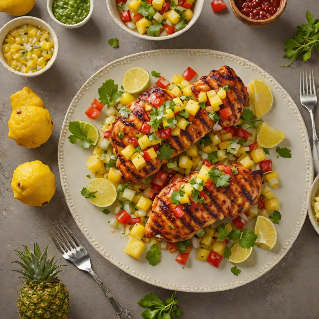 Caribbean Citrus-Glazed Chicken with Pineapple Salsa