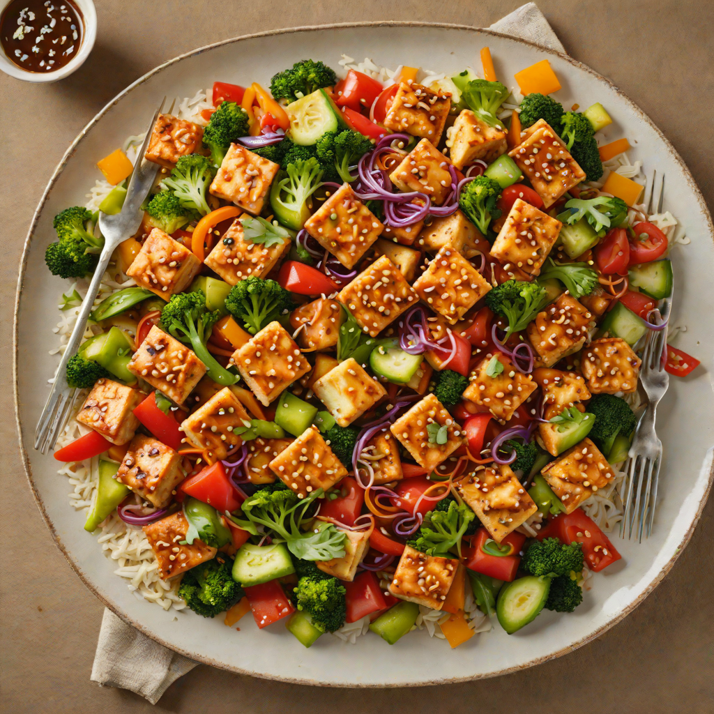 Spiced Korean-Style Stir-Fried Tofu with Vegetables