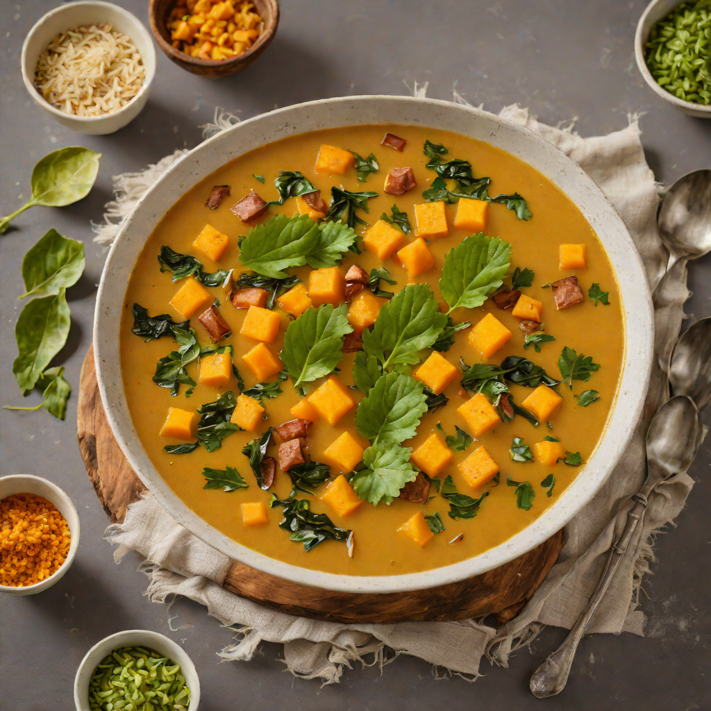 Caribbean-Style Sweet Potato and Callaloo Soup