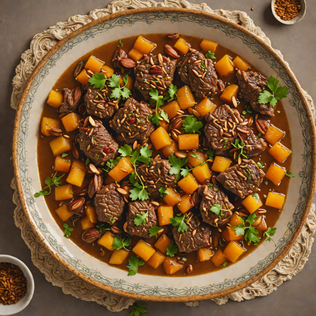 Slow-Braised Moroccan Lamb with Apricots and Almonds
