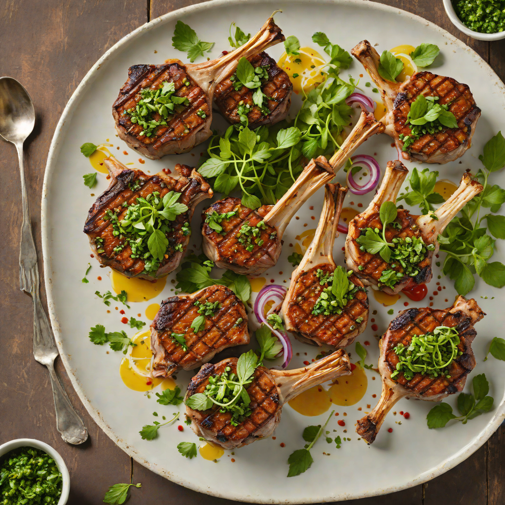 Clifton Park Summer Grilled Lamb Chops with Mint Chimichurri