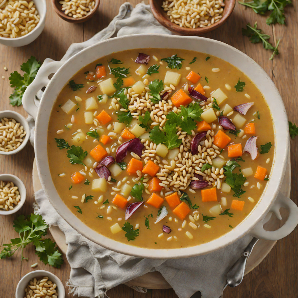 Arendelle-Inspired Winter Vegetable Soup with Barley