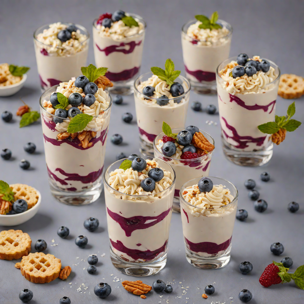 Frozen-Themed Blueberry and Cream Cheese Parfaits