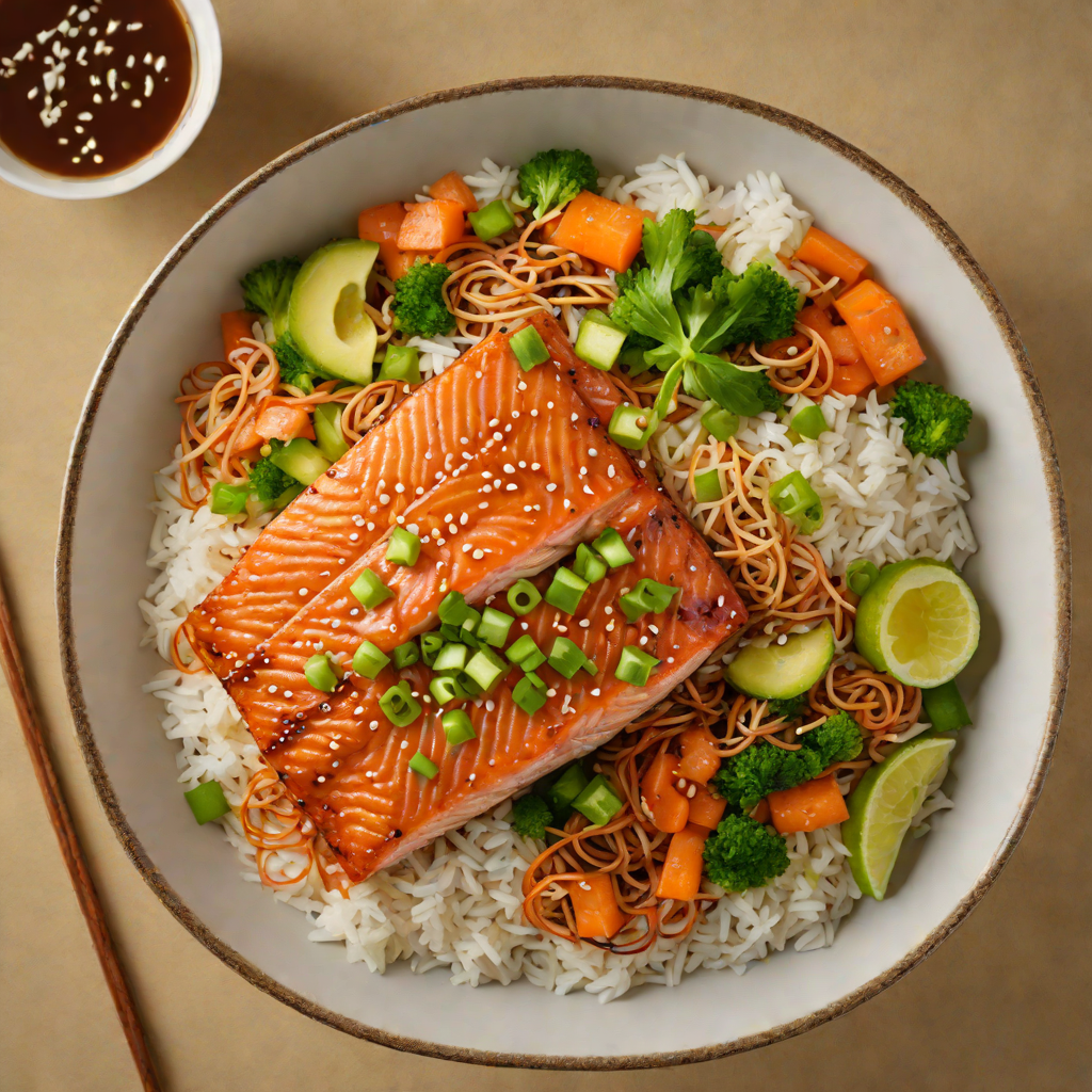 Ginger-Soy Glazed Salmon Donburi