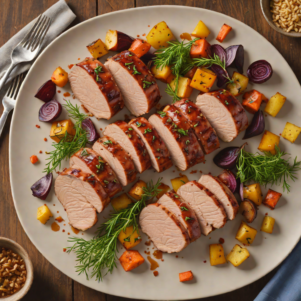 Clifton Park Maple-Glazed Pork Tenderloin with Roasted Root Vegetables
