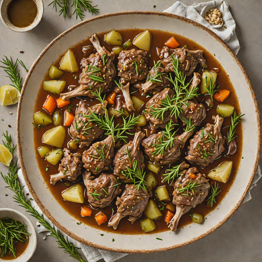 Slow-Cooked Lamb Kleftiko with Rosemary and Garlic