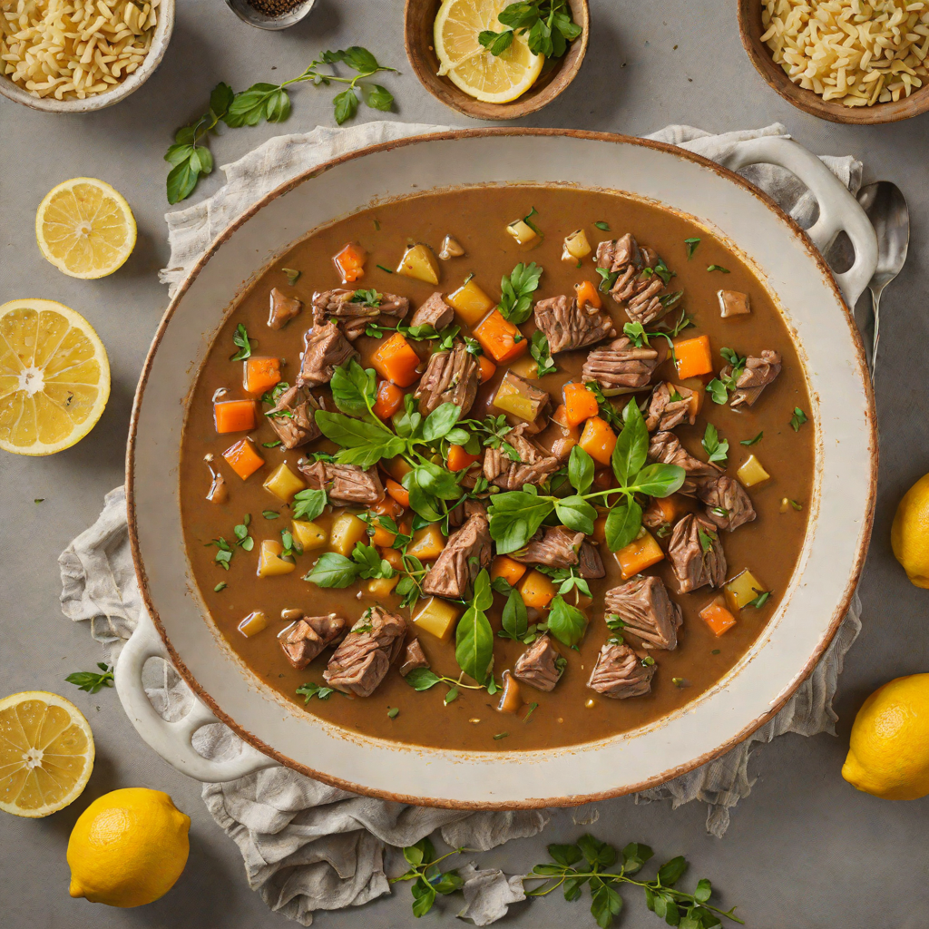 Slow-Cooked Lemon-Oregano Greek Lamb Stew