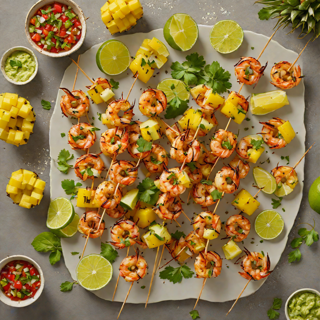 Honey-Lime Glazed Grilled Shrimp Skewers with Pineapple Salsa