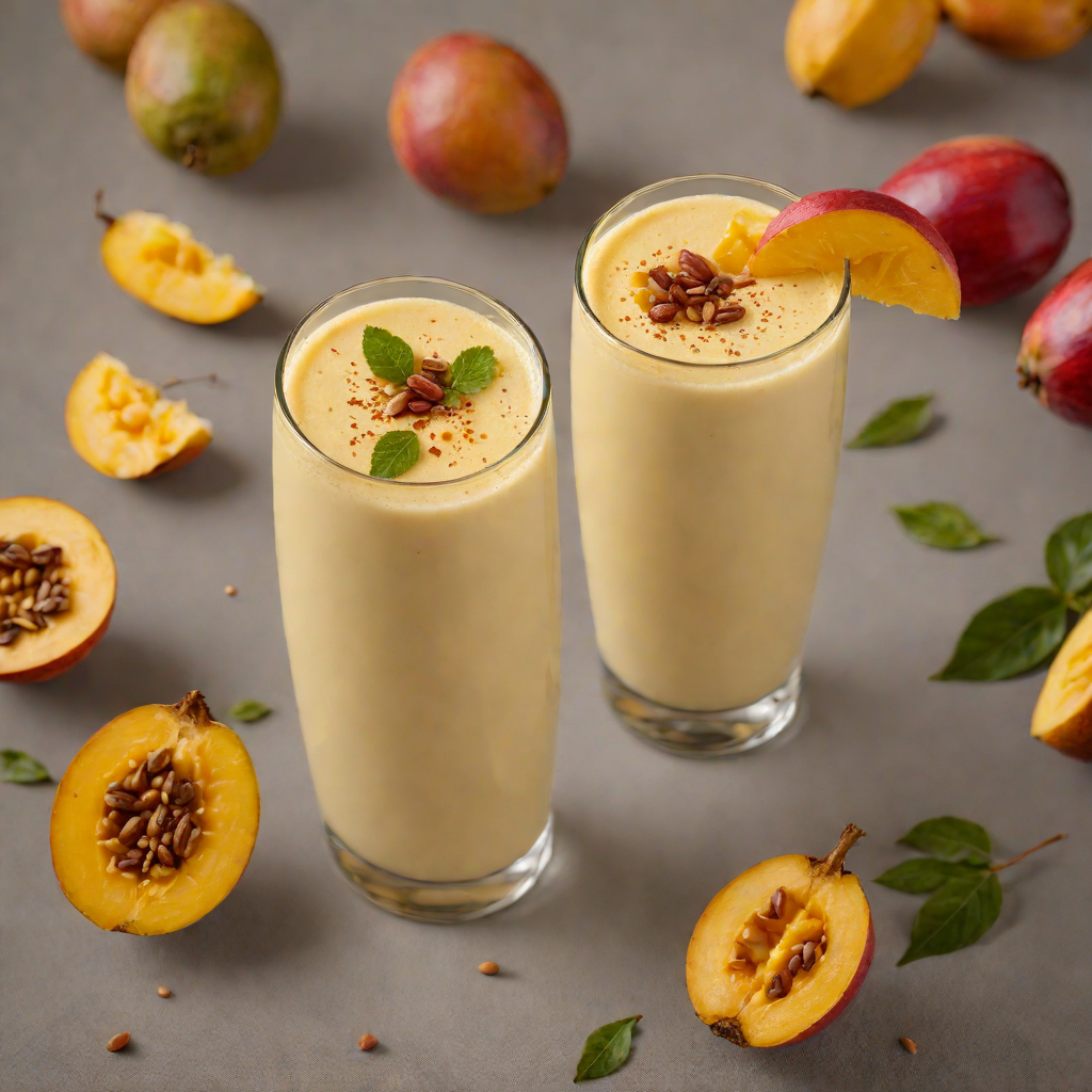 Half-and-Half Mango Lassi Smoothie