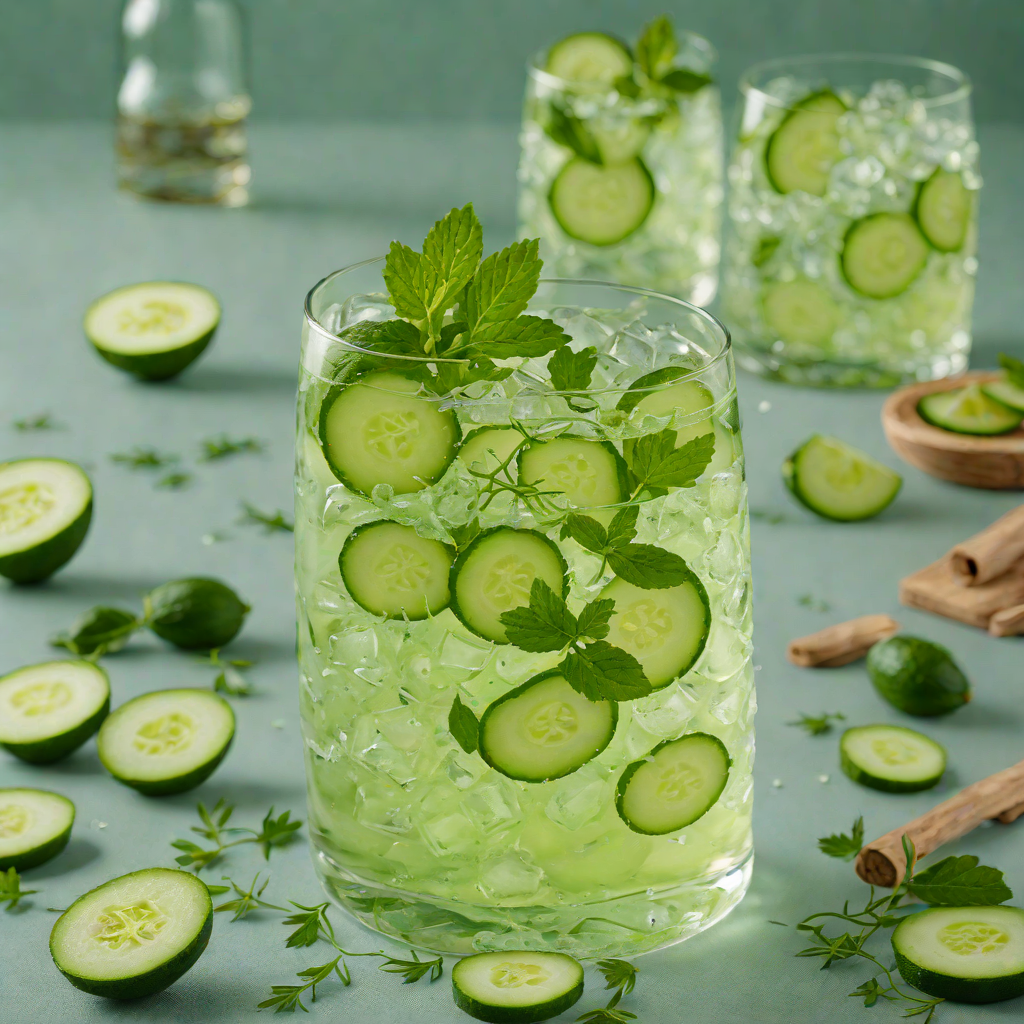 Herb-Pressed Gin & Cucumber Fizz