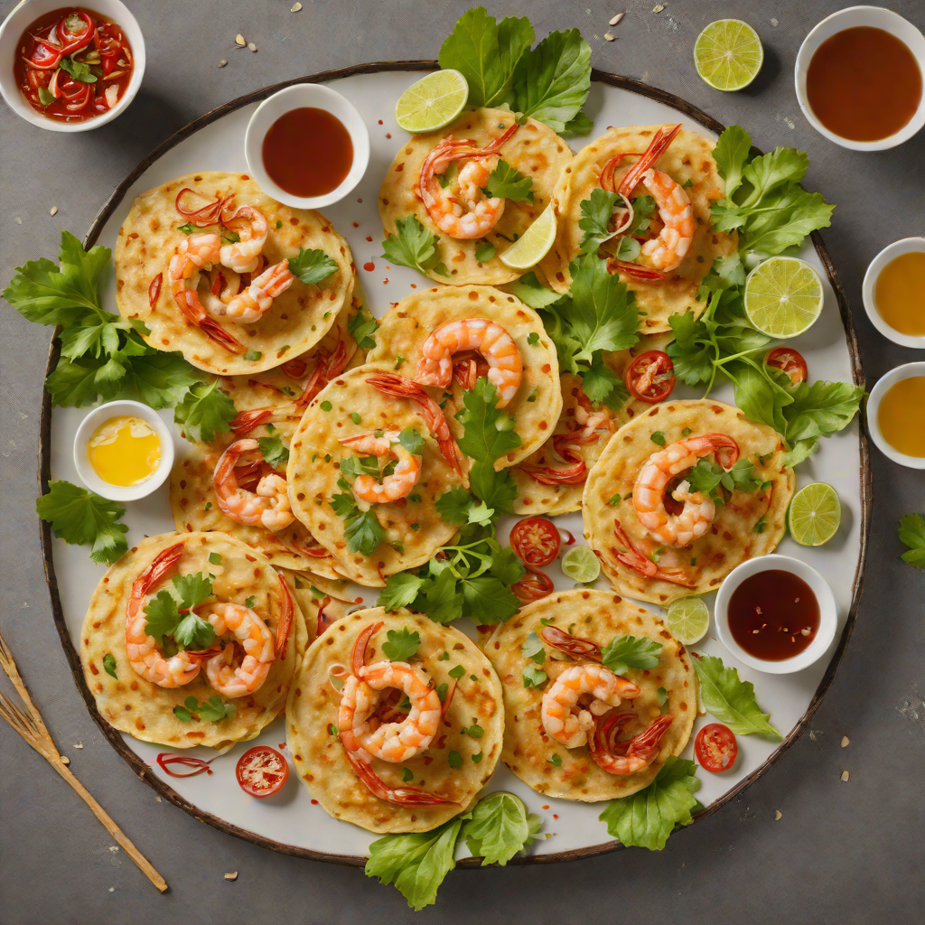 Bánh Xèo Vietnamese Savory Crispy Pancakes with Shrimp and Pork
