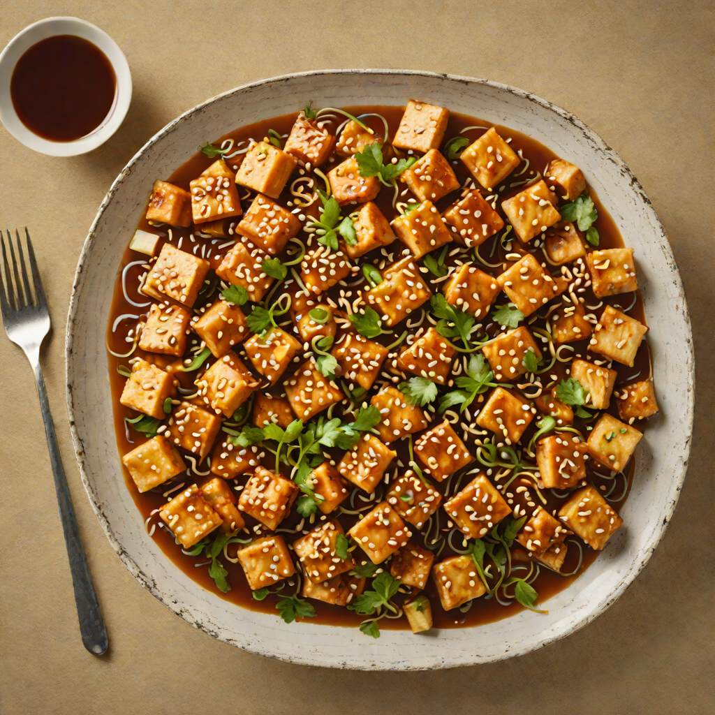 Stir-Fried Tofu with Ginger Sesame Sauce