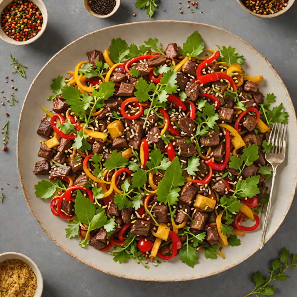 Spiced Kangaroo Stir-Fry with Wattleseed and Native Herbs
