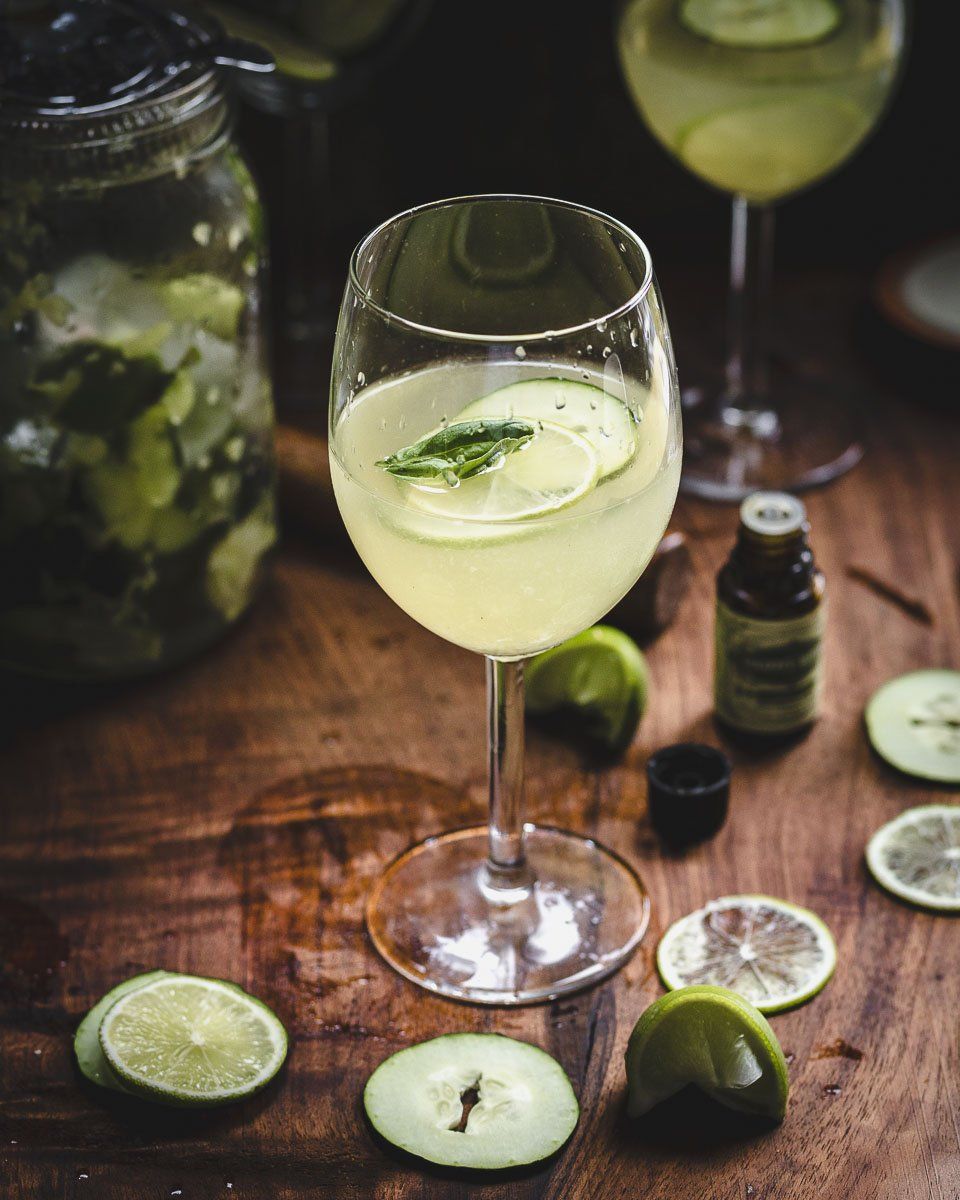 Herb-Muddled Gin Gimlet with Lime