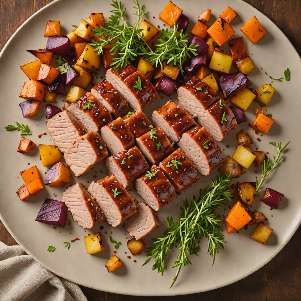 Spiced Maple-Glazed Pork Tenderloin with Roasted Root Vegetables
