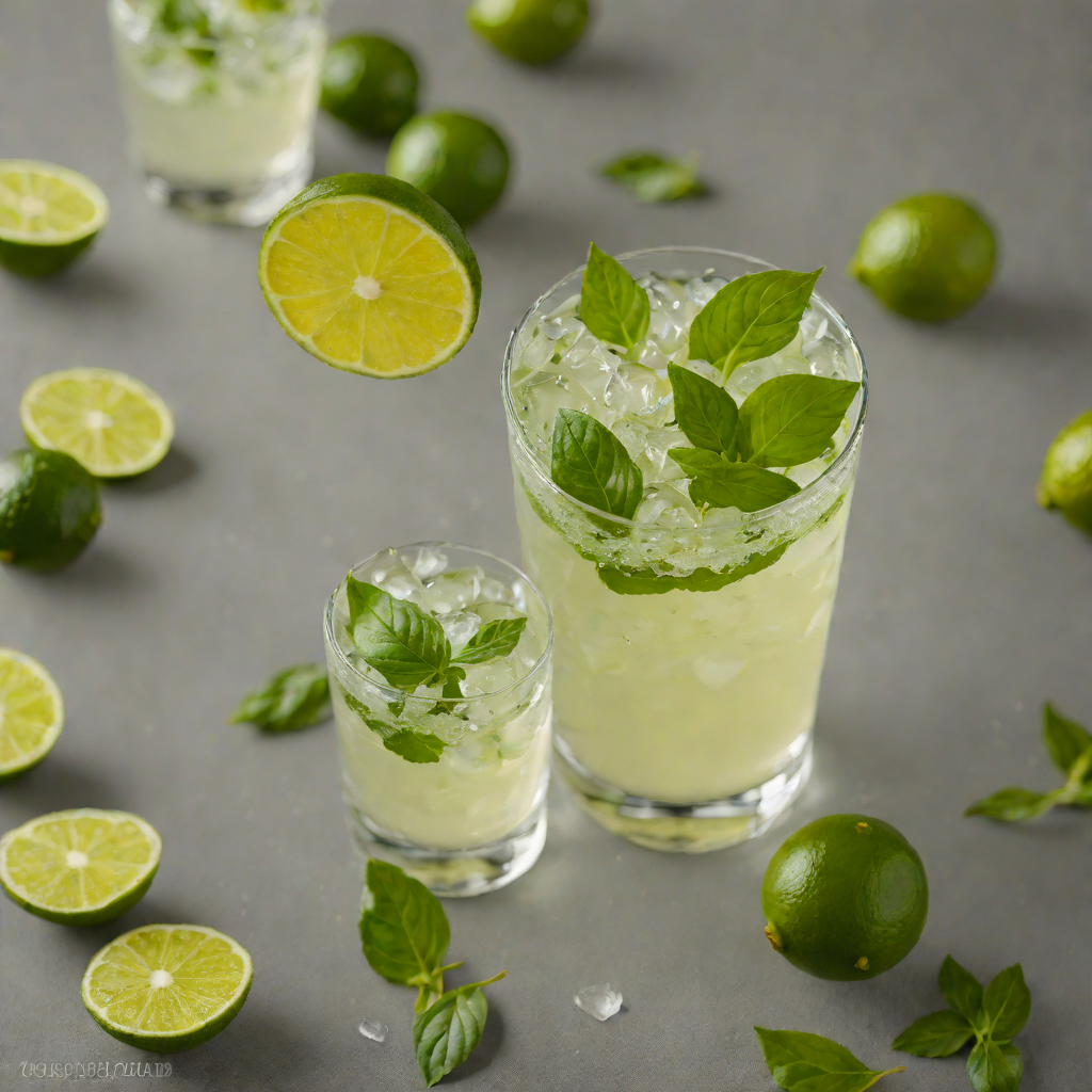 Vodka Basil Gimlet with Fresh Lime