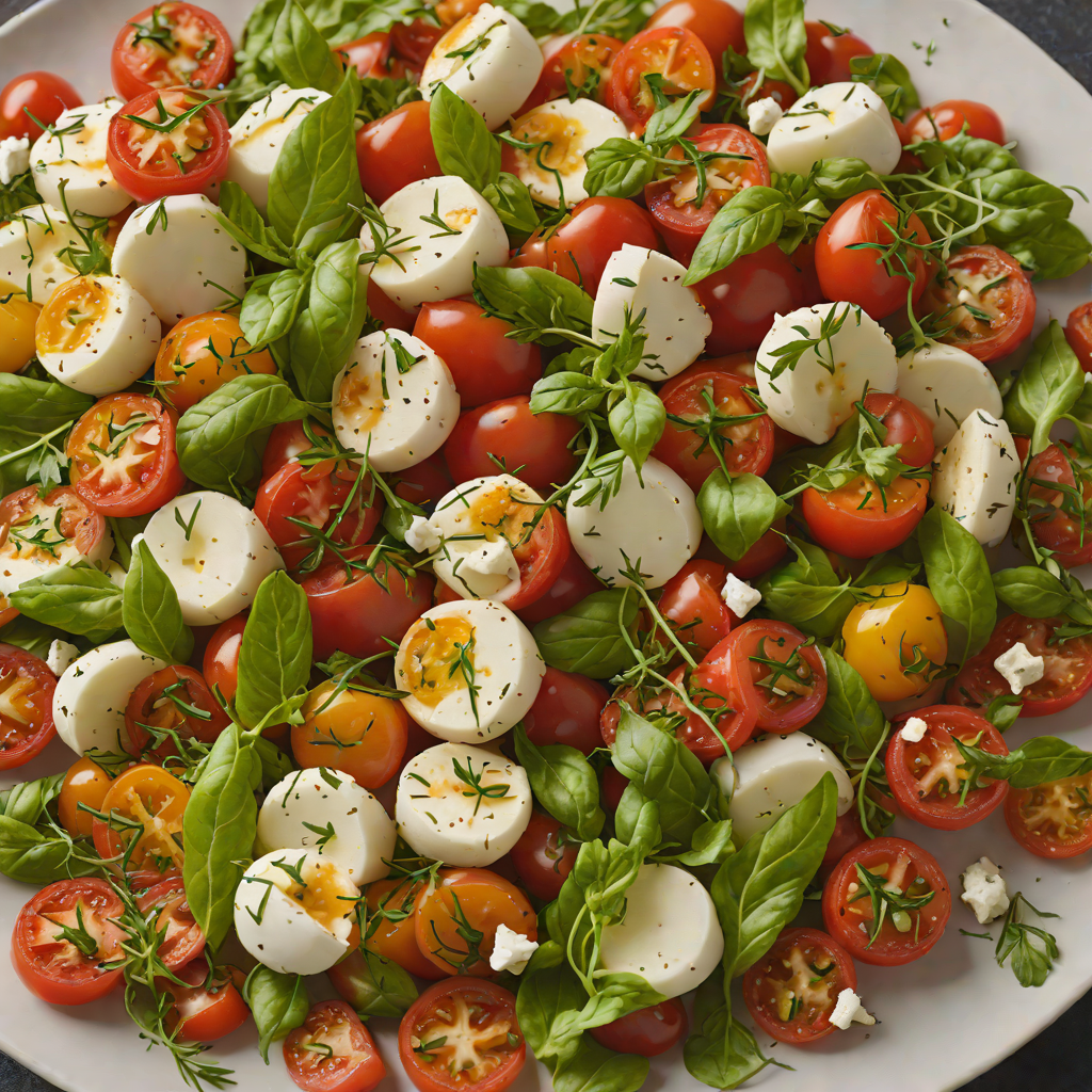 Italian Oven-Roasted Herb Tomato and Mozzarella Salad