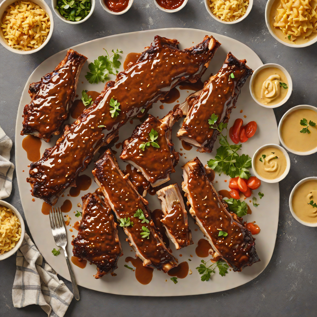 Slow Cooker St. Louis-Style BBQ Pork Ribs with Tangy Mustard Sauce