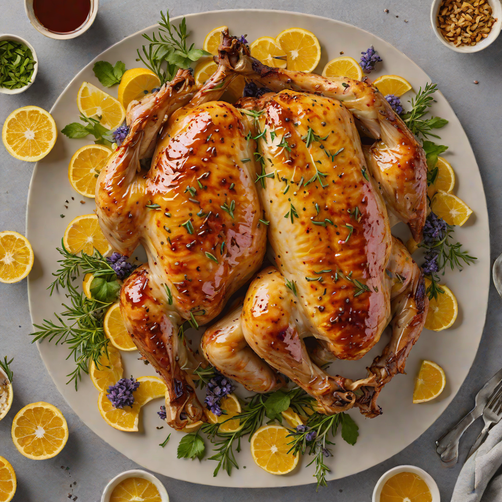 Honey-Lavender Roasted Chicken with Citrus Glaze