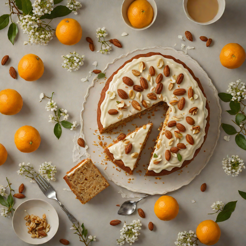 Orange Blossom Simnel Cake with Spiced Almonds