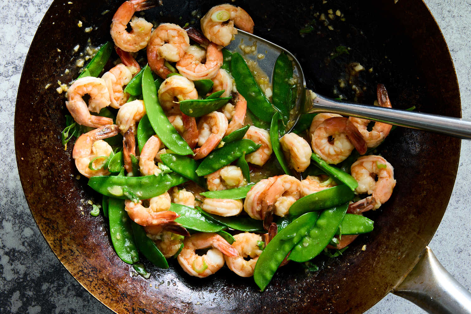 Asian-Style Ginger-Shrimp Stir-Fry with Snap Peas