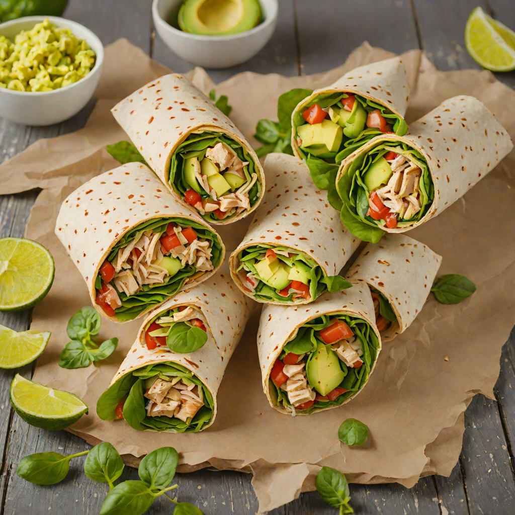 Tennis Court Picnic Turkey Wraps with Avocado and Spinach