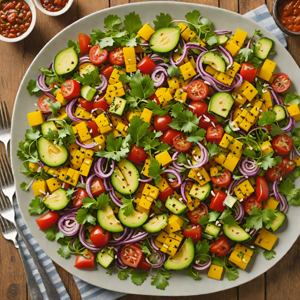Southwest Grilled Vegetable Salad with Cilantro-Lime Dressing