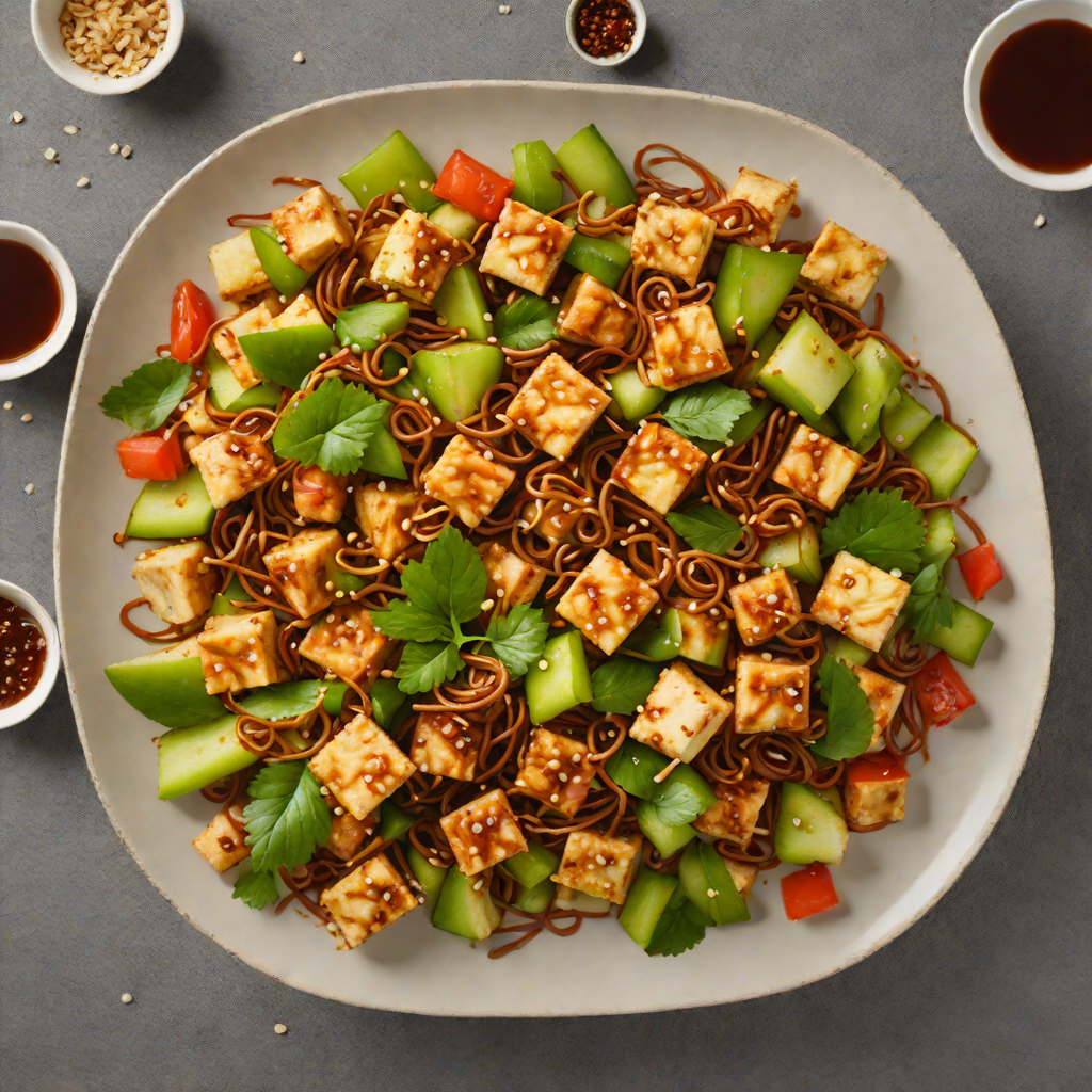 Tofu and Bitter Melon Stir Fry with Tamarind Sauce