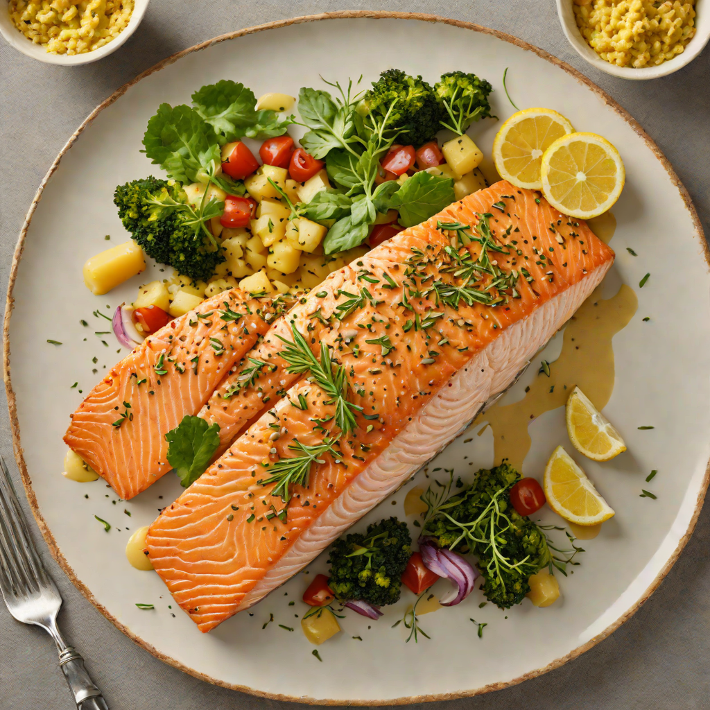Pan-Roasted Salmon with Dijon Mustard and Herb Crust