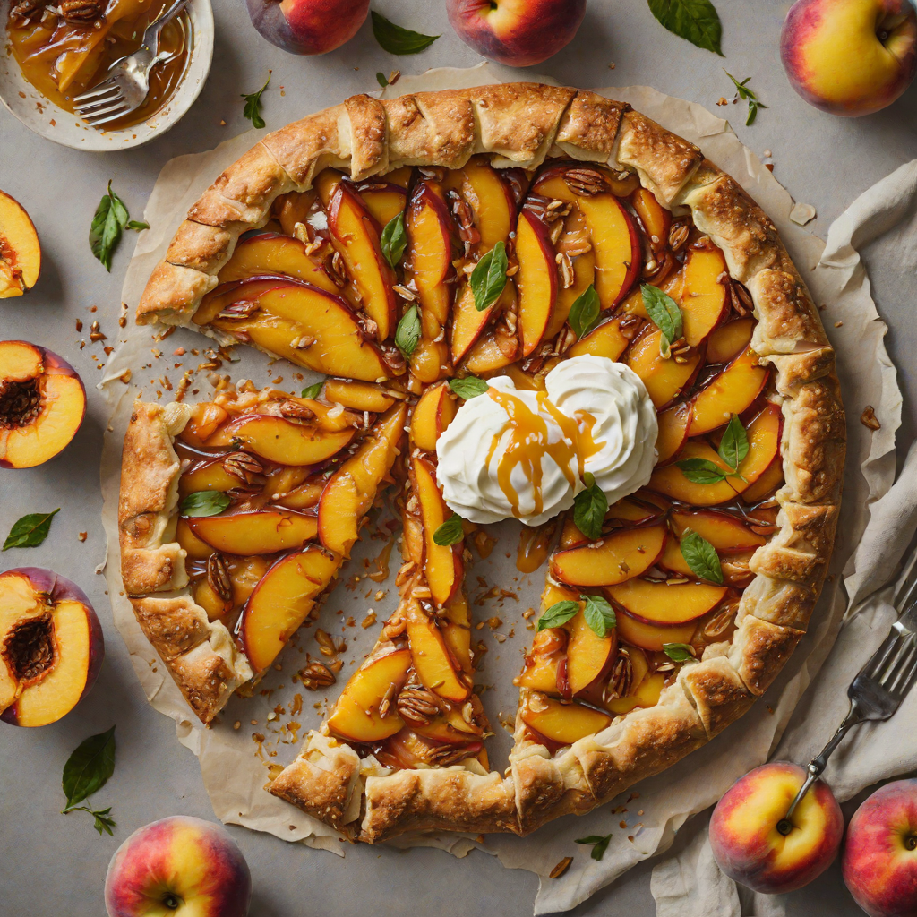 Baked Peach and Ricotta Galette with Honey Drizzle