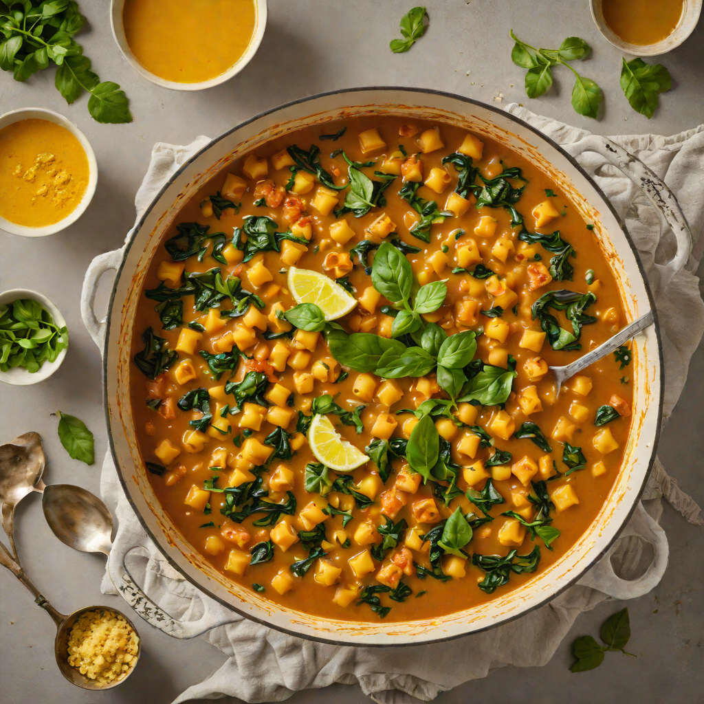 One-Pot Chickpea and Spinach Stew with Turmeric