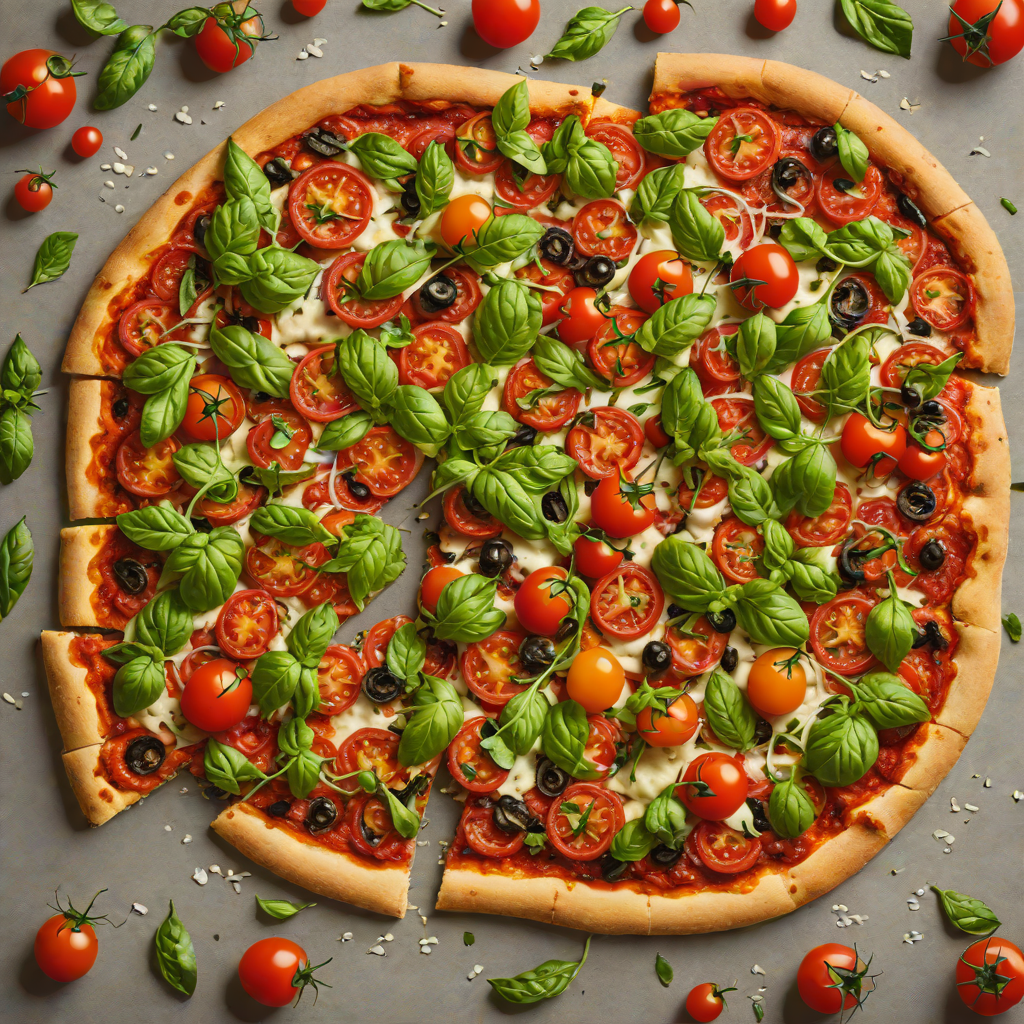 Neapolitan-Style Vegan Basil and Cherry Tomato Pizza