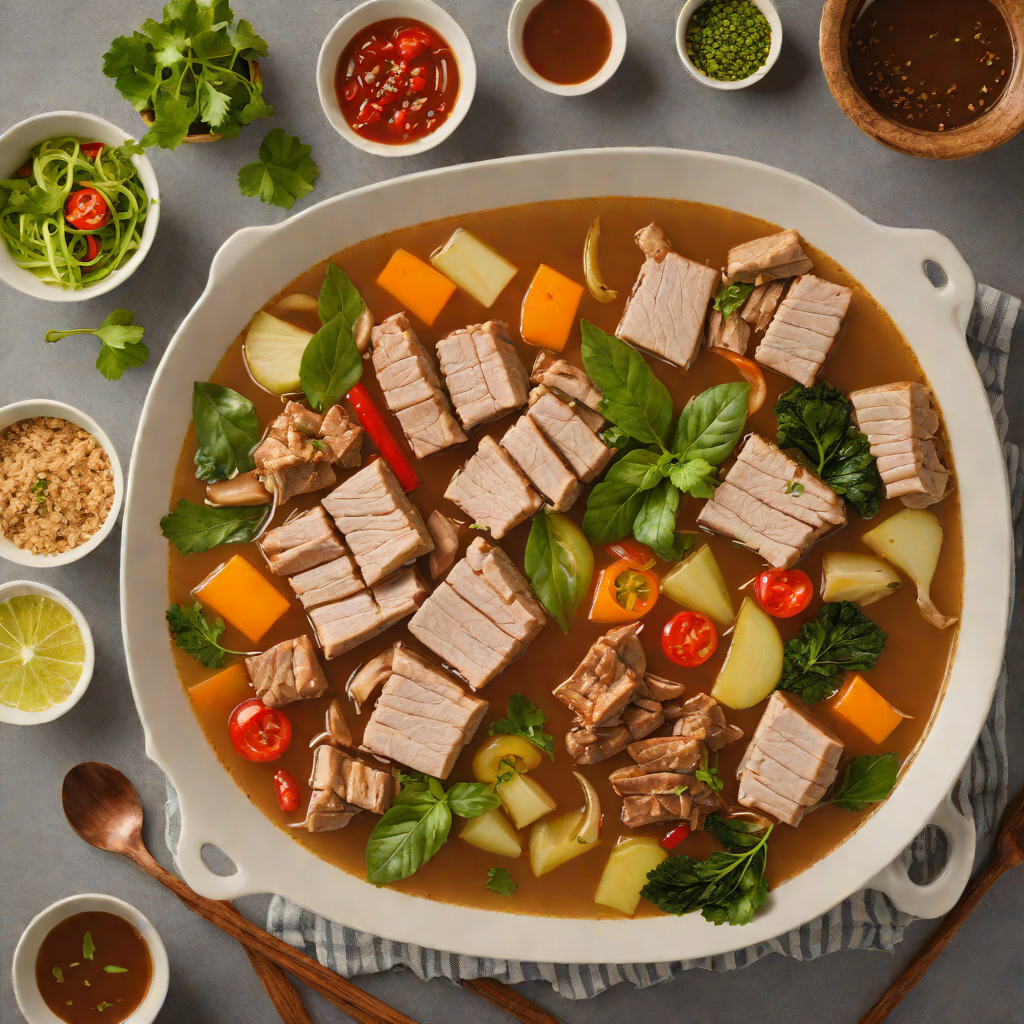 Hearty Pork Sinigang with Tamarind Broth and Vegetables