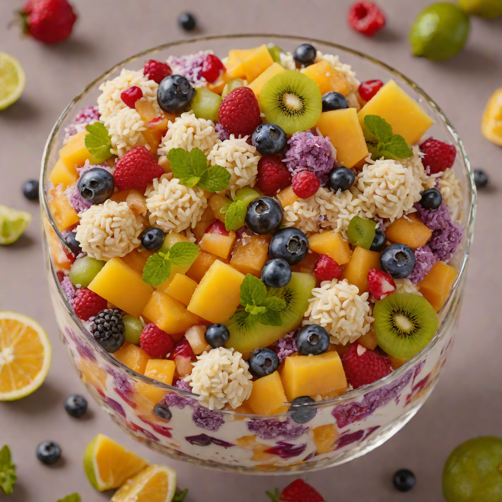 Halo-Halo Inspired Mixed Fruit and Sweet Bean Dessert