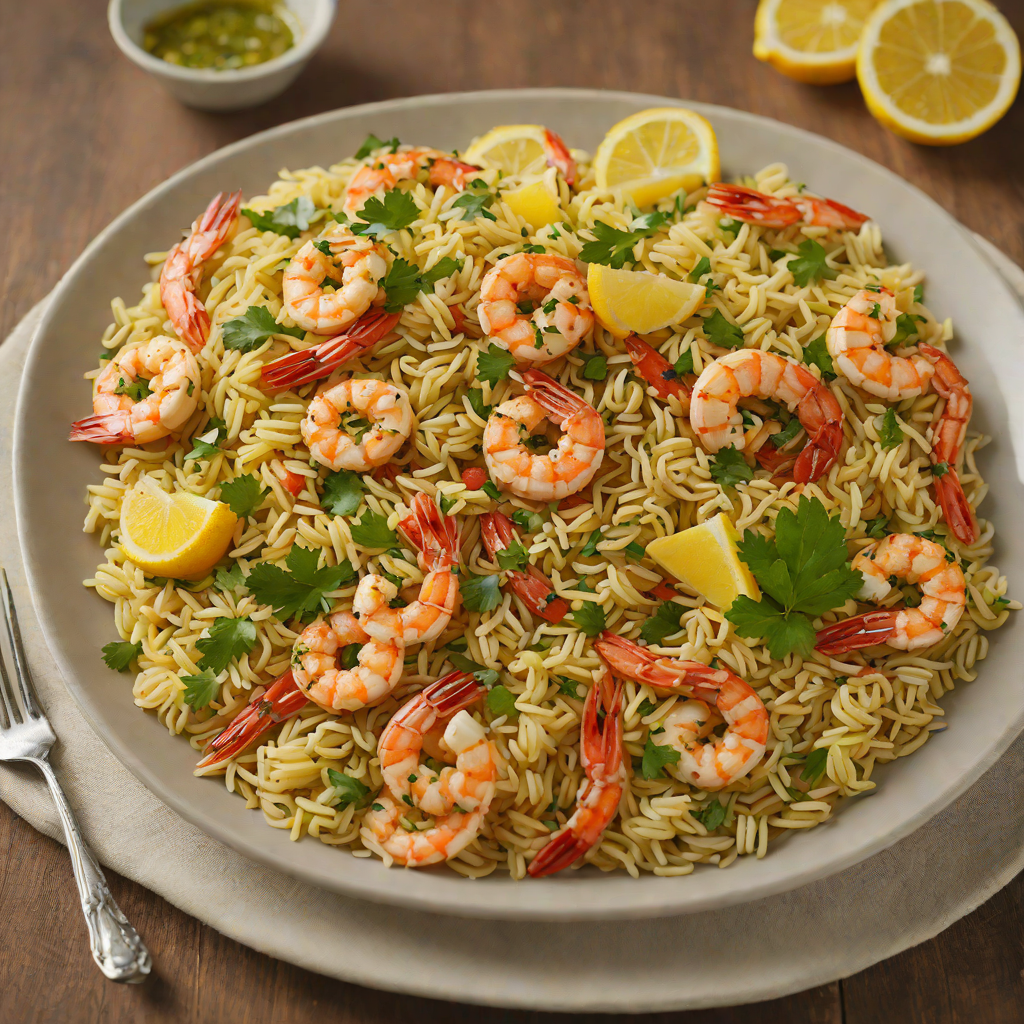 Sautéed Garlic Shrimp with Lemon-Parsley Orzo